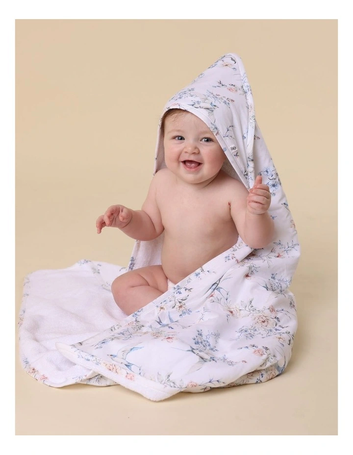 Sweet Swallows Organic Hooded Baby Towel image 4