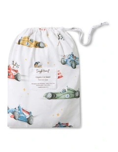 Little Racers Organic Fitted Cot Sheet