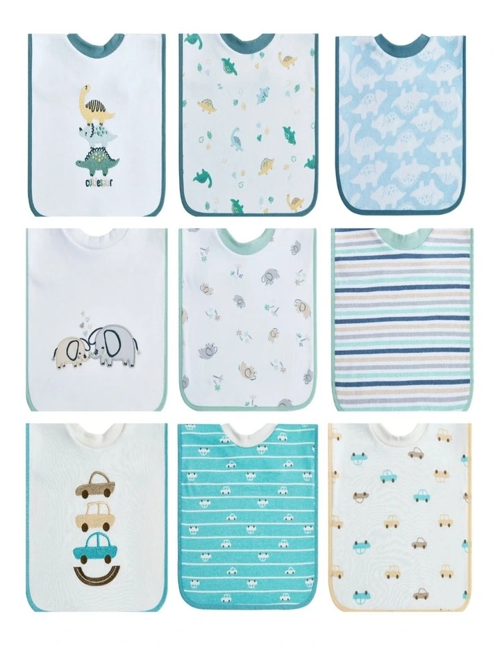 Popover Bibs - Boy (Pack of 9) image 1