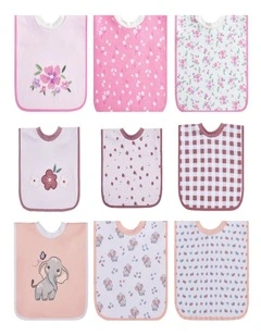 Popover Bibs - Girl (Pack of 9)