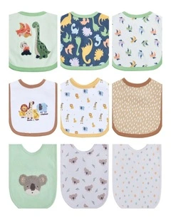 Popover Bibs - Boy (Pack of 9)