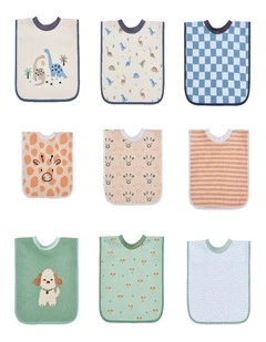 Popover Bibs - Girl (Pack of 9)