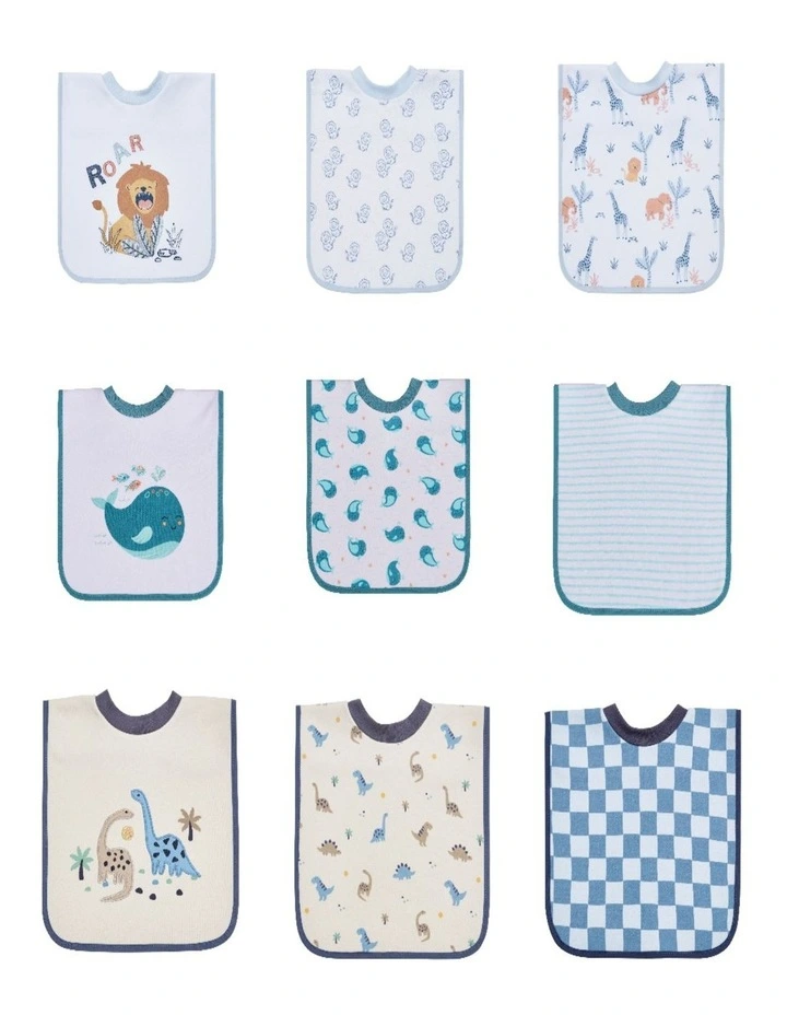 Popover Bibs - Boy (Pack of 9) image 1