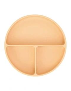Annabel Trends Silicone Suction Divided Plate Caramel Colour 18cm
