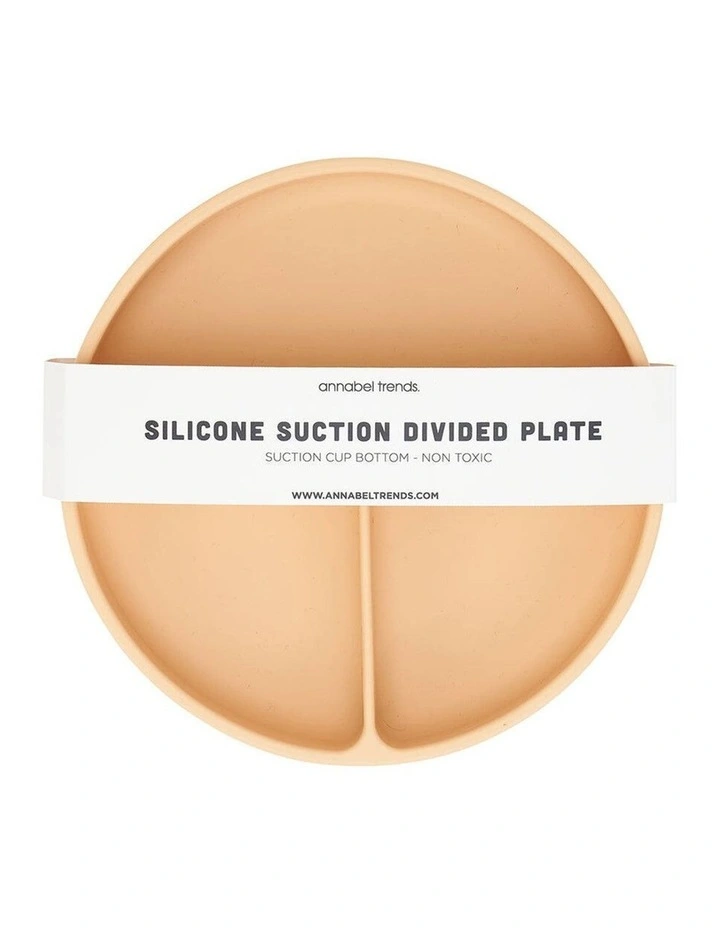 Annabel Trends Silicone Suction Divided Plate Caramel Colour 18cm image 2