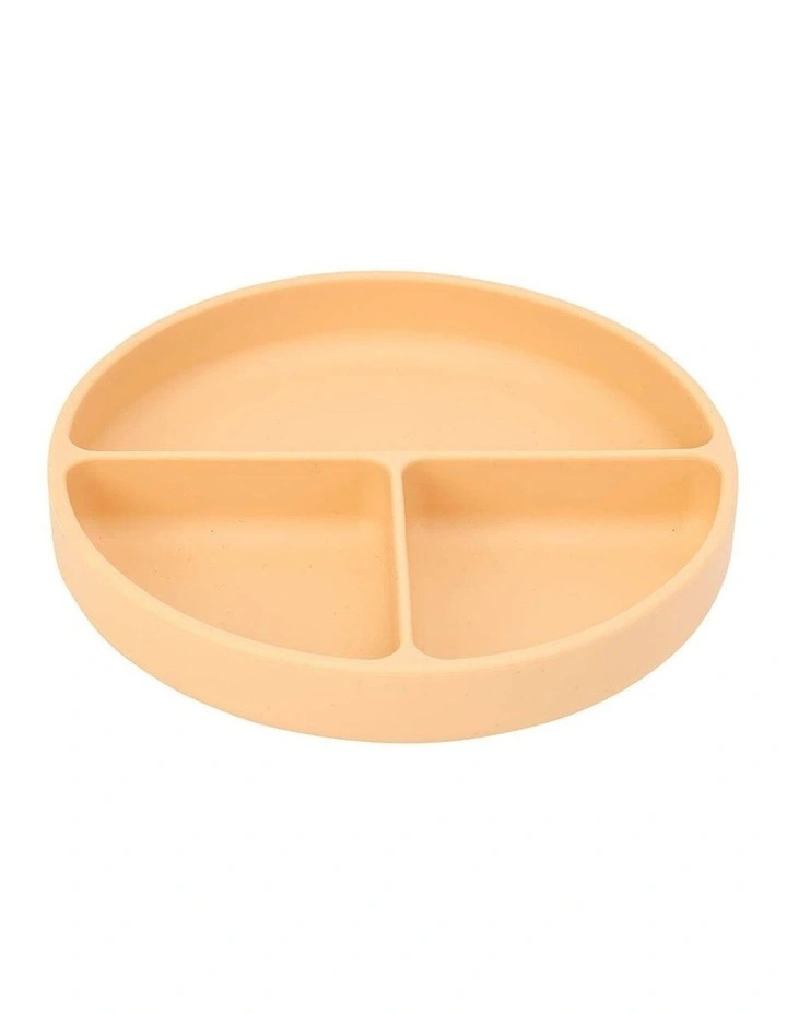 Annabel Trends Silicone Suction Divided Plate Caramel Colour 18cm image 3
