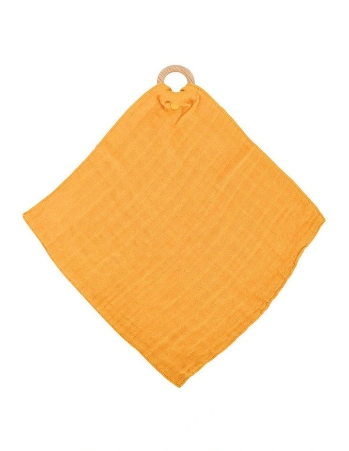 4pc Annabel Trends Muslin Security Baby Blanket Mustard 32x32cm image 2