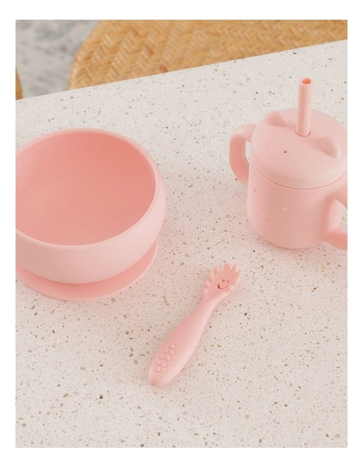 Annabel Trends Silicone Suction Bowl Tableware Kids Blush Pink 11.5cm image 5