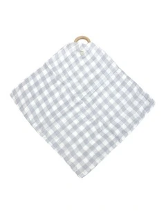 Annabel Trends Muslin Security Baby Blanket Soft Blue 32x32cm