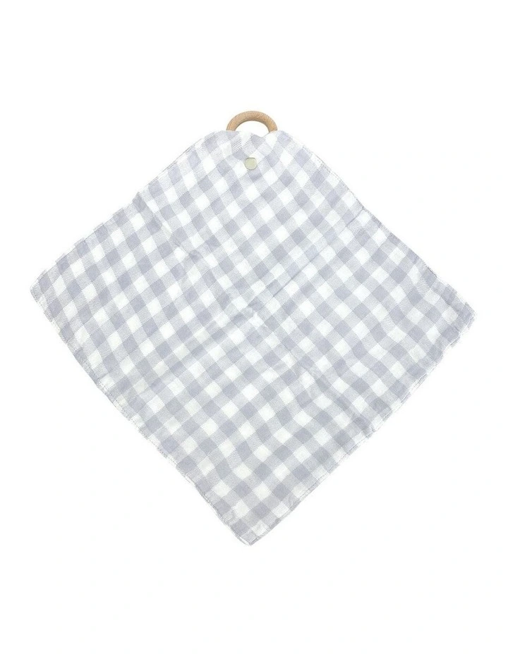 Annabel Trends Muslin Security Baby Blanket Soft Blue 32x32cm image 1
