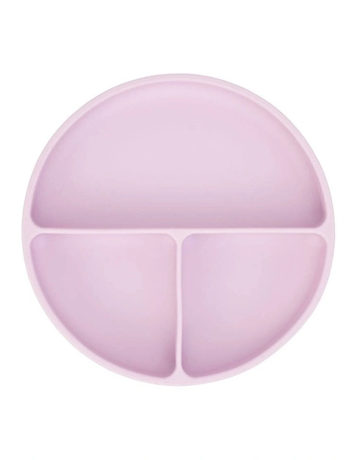Annabel Trends Silicone Suction Divided Plate Lilac Colour 18cm image 1