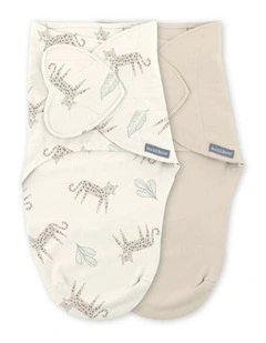 2PK Ingenuity SwaddleMe Baby Swaddle Monogram Collection 0-3m Cotton TOG 1.0