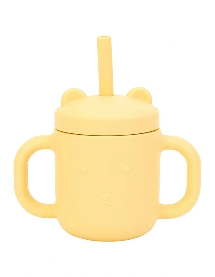 Annabel Trends Mini Sippi Bear Cup With Handles Lemon 11.5cm image 1