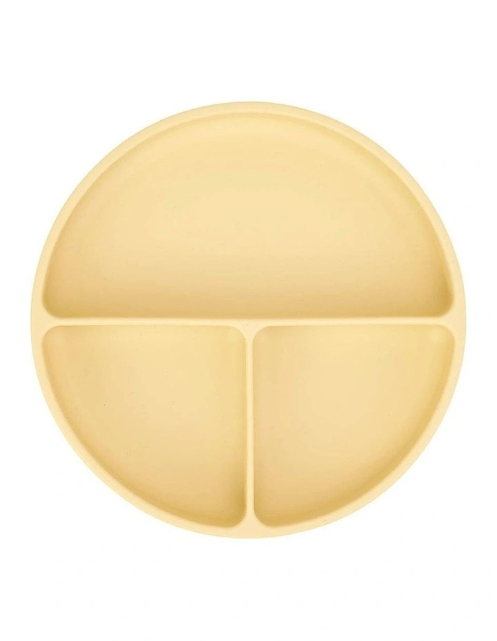 Annabel Trends Silicone Suction Divided Plate Kids Lemon 18cm image 1