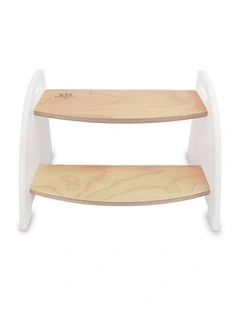 Kinderfeets Wooden Step Stool Chair Kids Natural 45x31.5cm 12m 