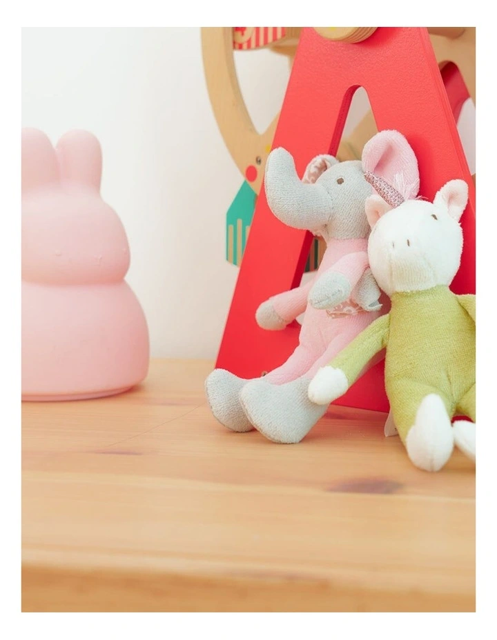 Annabel Trends Silicone Bunny Piggy Bank Coin Slot Blush Pink Baby Toy 15cm Size image 3