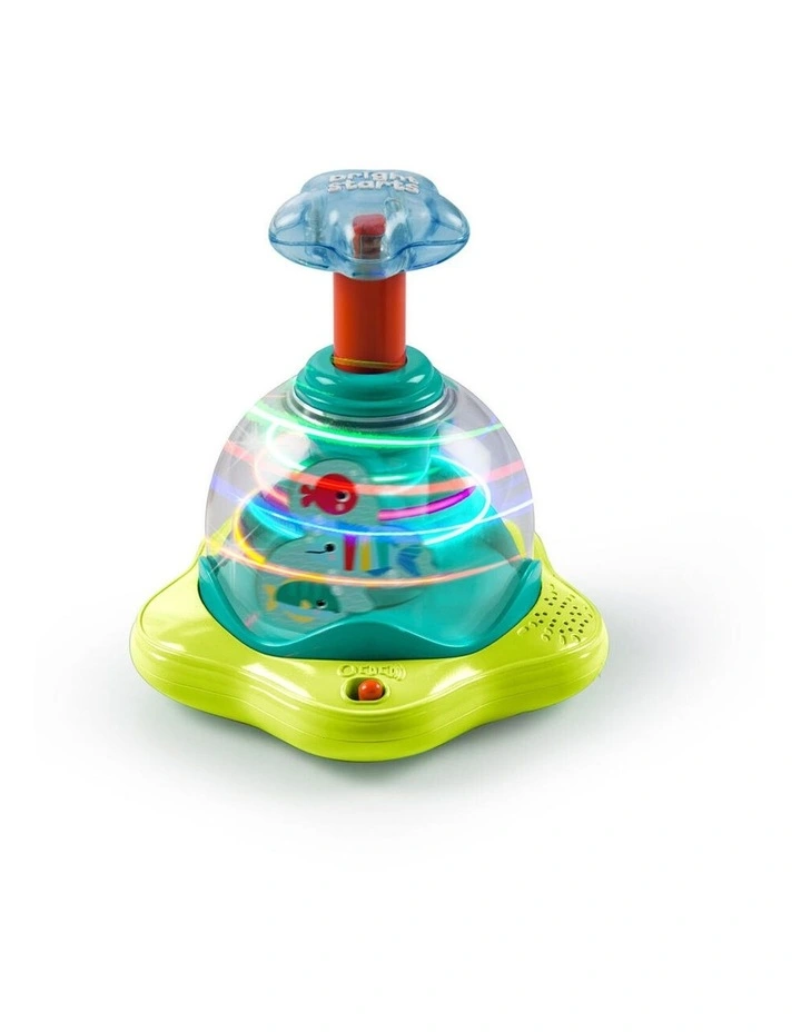 Bright Starts Press & Glow Spinner Interactive Baby Toy With Lights Sounds image 1