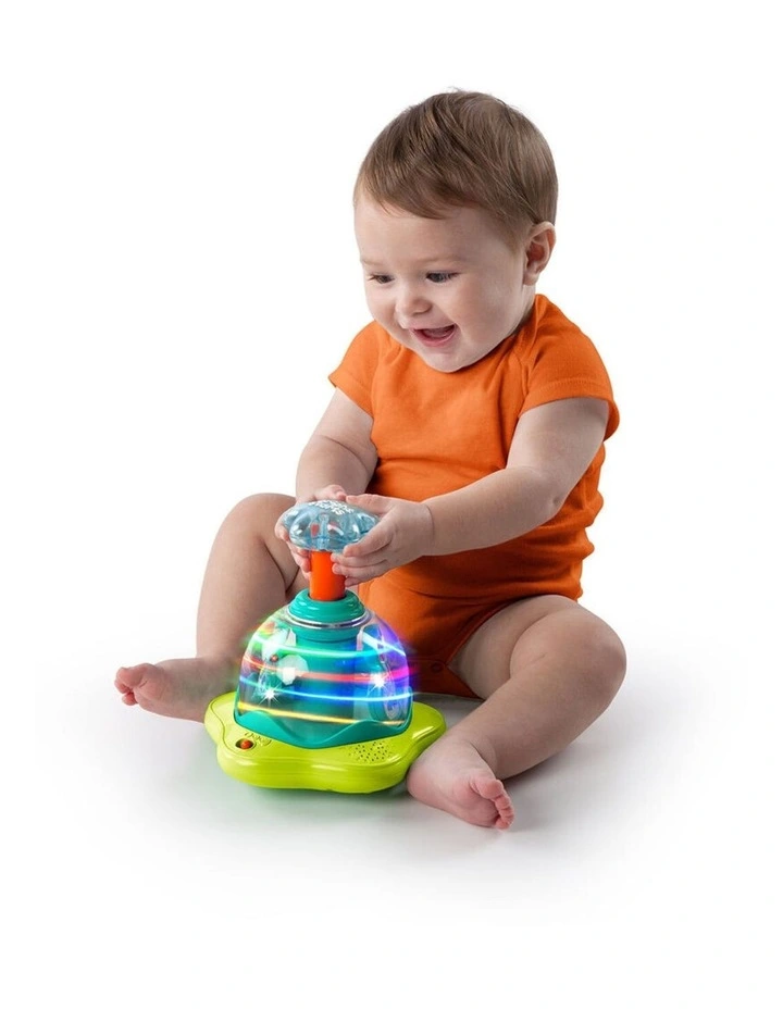 Bright Starts Press & Glow Spinner Interactive Baby Toy With Lights Sounds image 2
