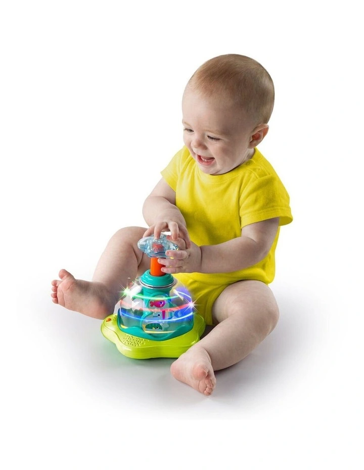 Bright Starts Press & Glow Spinner Interactive Baby Toy With Lights Sounds image 3