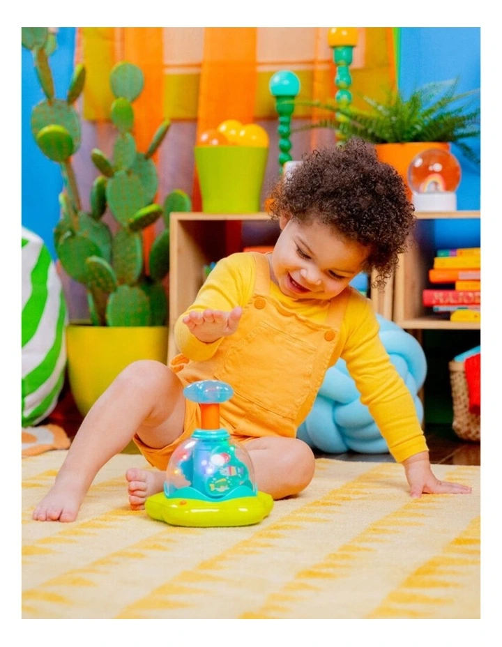 Bright Starts Press & Glow Spinner Interactive Baby Toy With Lights Sounds image 6