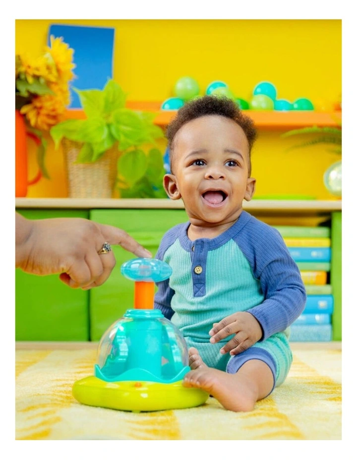 Bright Starts Press & Glow Spinner Interactive Baby Toy With Lights Sounds image 7