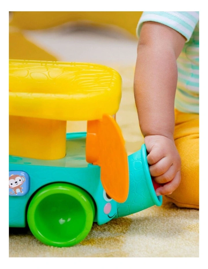 Bright Starts Pop & Roll Safari Bus Ball Baby Play Toy With Lights Sounds 6m image 3