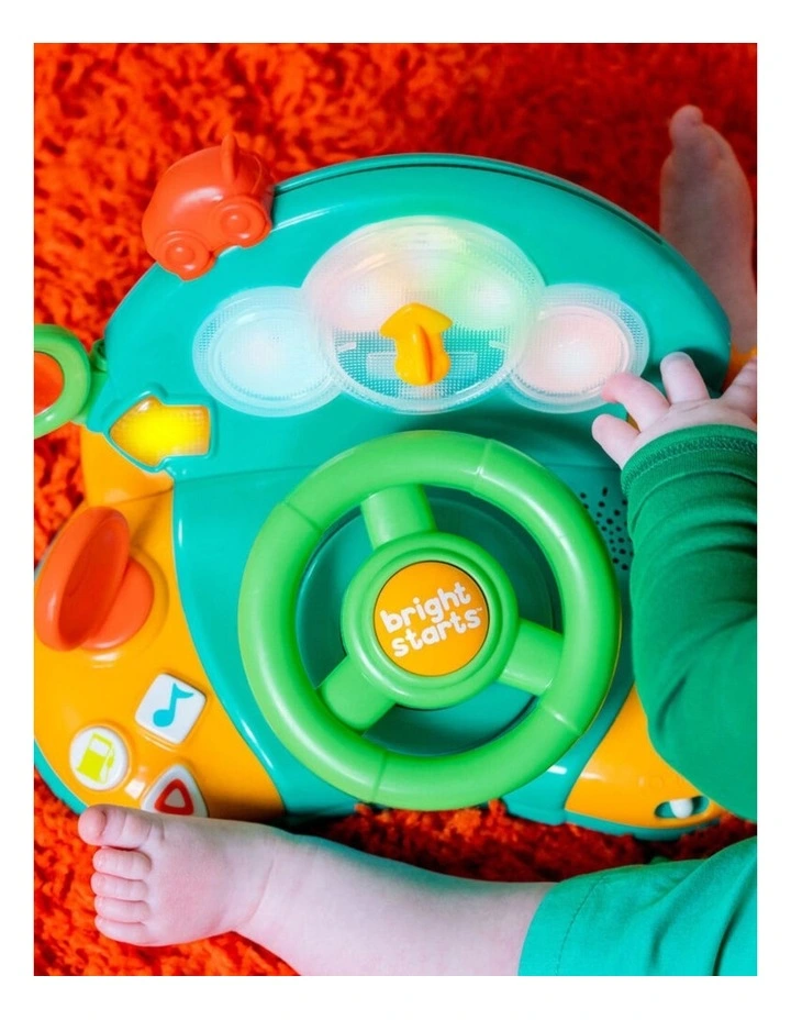 Bright Starts Lights & Colors Driver Steering Wheel Interactive Baby Toy 6m image 2