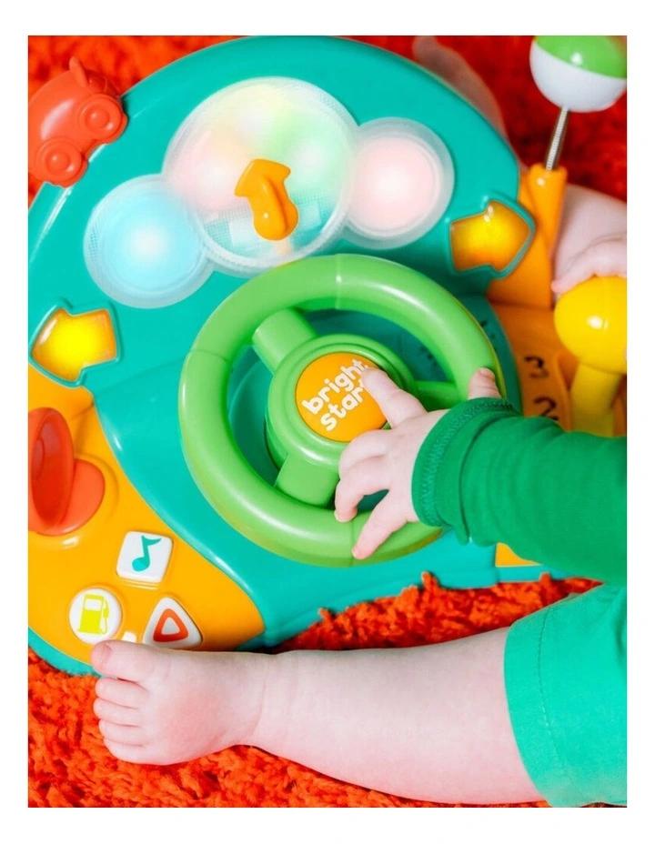 Bright Starts Lights & Colors Driver Steering Wheel Interactive Baby Toy 6m image 3