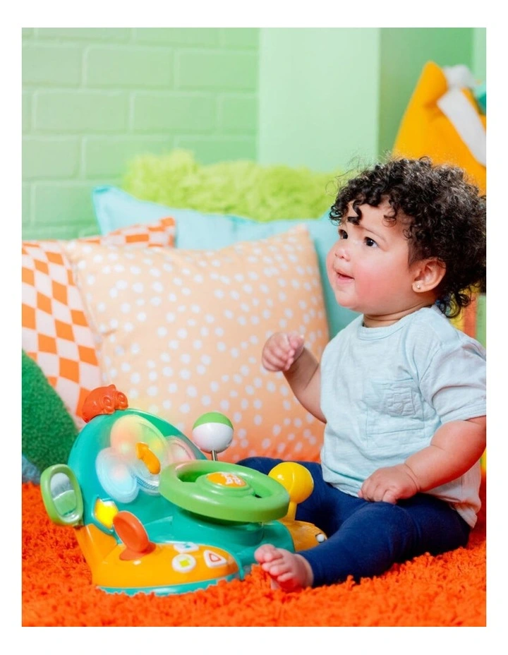 Bright Starts Lights & Colors Driver Steering Wheel Interactive Baby Toy 6m image 5