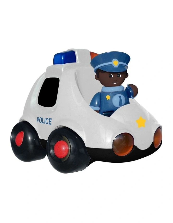Tolo Toys First Friends Police Car Interactive Baby Toy Black White Bio-Pl image 1