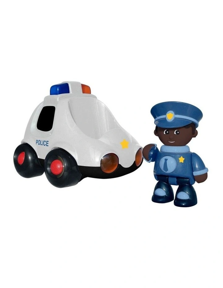 Tolo Toys First Friends Police Car Interactive Baby Toy Black White Bio-Pl image 2