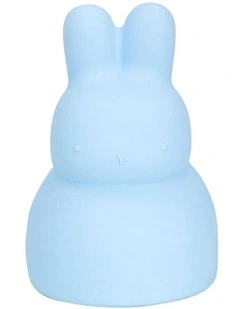 Annabel Trends Silicone Bunny Piggy Bank Coin Slot Iced Blue Baby Toy 15x10.5cm