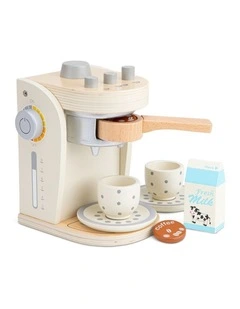 New Classic Toys Wooden Coffee Machine Kids Pretend Play White 36m