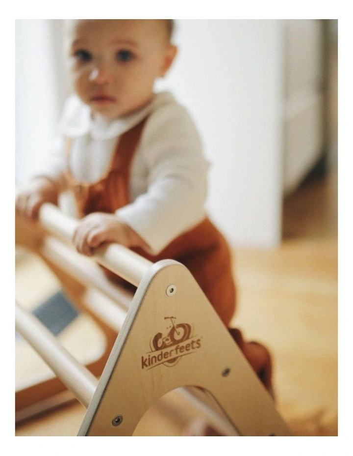 Kinderfeets Wooden Pikler Triangle Kids Climbing Frame 1y  Natural Wood 46 image 5