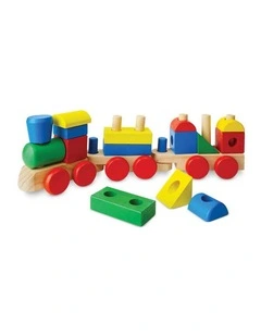 15pc Melissa & Doug Wooden Stacking Train Toy Kids Fun 2y 
