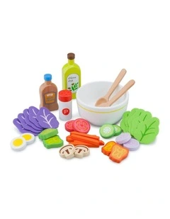 36pc New Classic Toys Wooden Salad Set Kids Pretend Play Toy 36m  Multicol