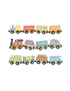 Tooky Toy My Forest Friends Wooden Train & Carriage Set Magnetic Kids 3y 
