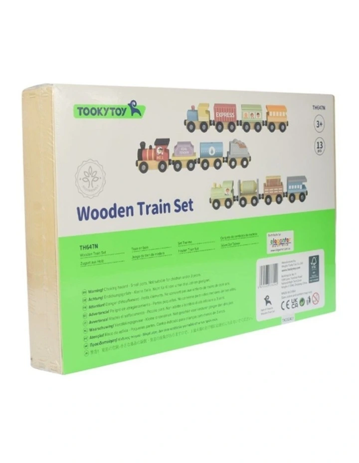 Tooky Toy My Forest Friends Wooden Train & Carriage Set Magnetic Kids 3y image 3