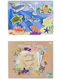 Koala Dream Kaper Kidz Sea Animal Wooden Puzzle & Australian Flora Craft 3y