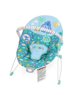 Bright Starts Stitch Ohana Paradise Vibrating Newborn Baby Bouncer 0m 