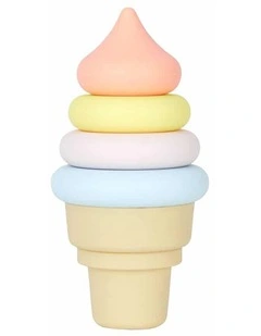 Annabel Trends Silicone Stackable Kids Sensory Toy Ice Cream 13.5cm