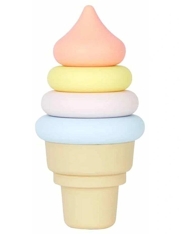 Annabel Trends Silicone Stackable Kids Sensory Toy Ice Cream 13.5cm image 1