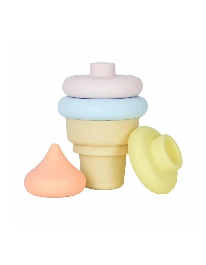 Annabel Trends Silicone Stackable Kids Sensory Toy Ice Cream 13.5cm image 2