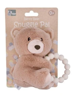 Koala Dream Snuggle Pal Benny Bear With Silicone Teething Ring Brown 0m 