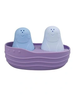 Koala Dream Silicone Penguins Bath Boat And Squirters Purple 6m 