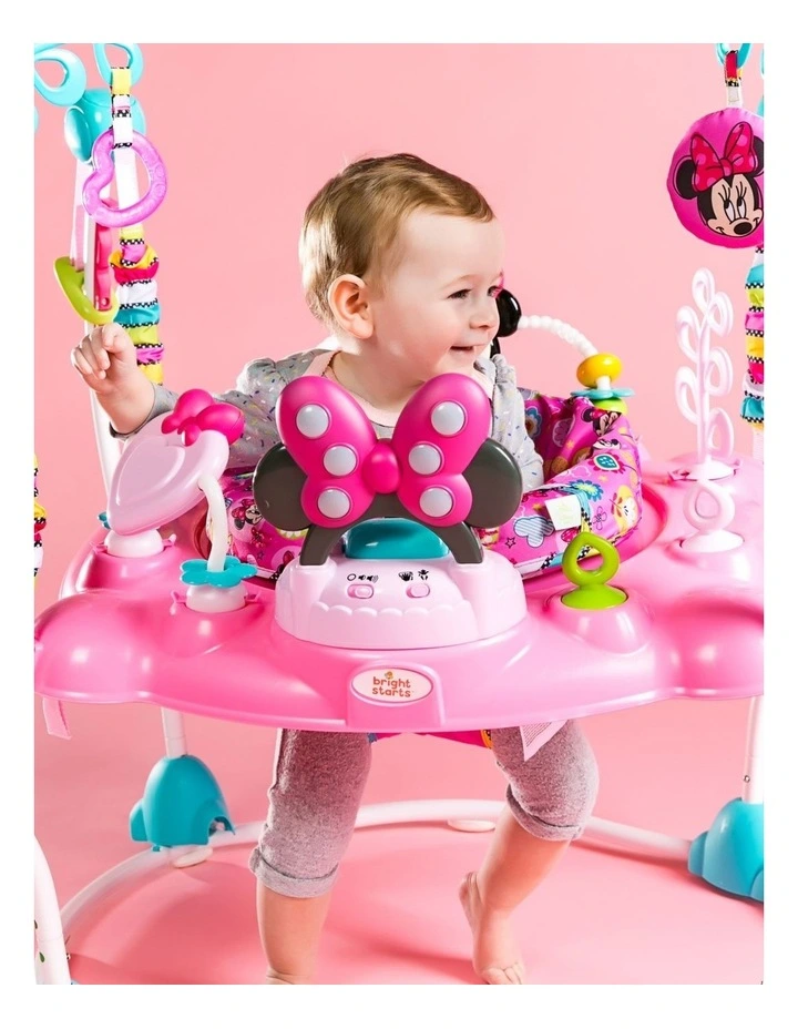 Bright Starts Minnie Mouse PeekABoo Activity Jumper Baby Toy 6m image 2