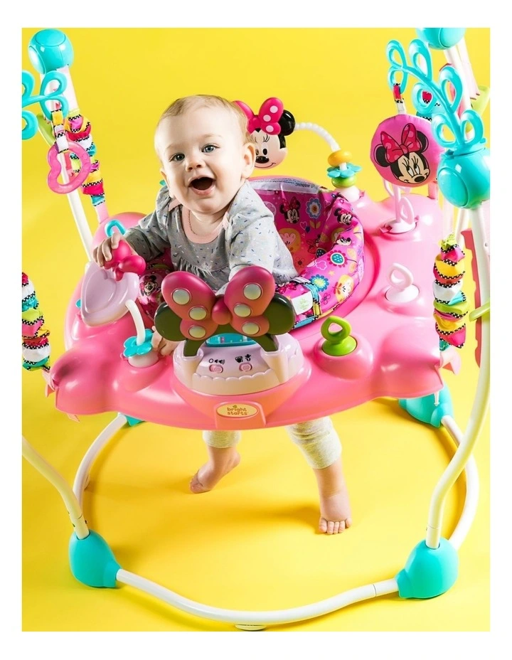 Bright Starts Minnie Mouse PeekABoo Activity Jumper Baby Toy 6m image 3