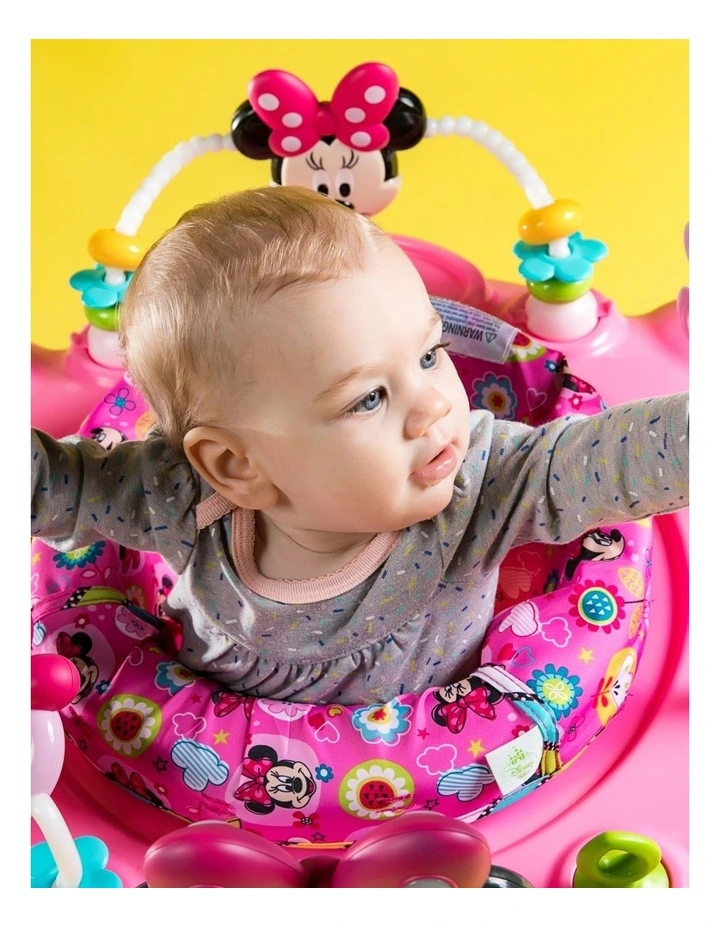 Bright Starts Minnie Mouse PeekABoo Activity Jumper Baby Toy 6m image 4