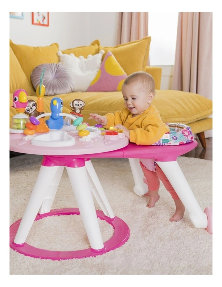 Bright Starts Around We Go 2-in-1 Activity Center Table Tropic Coral 6m image 2