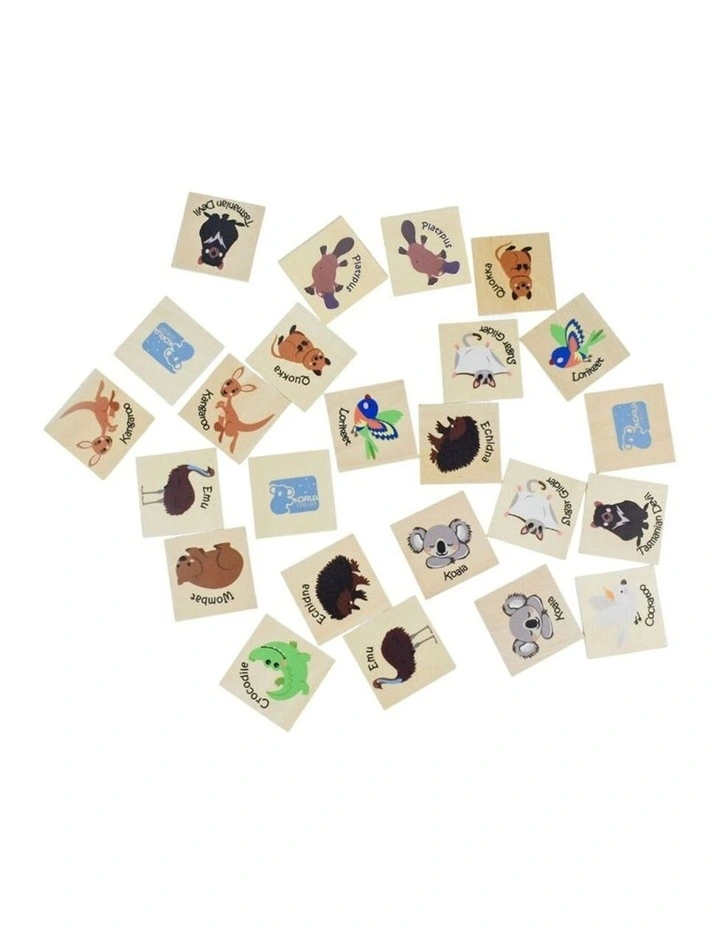 Koala Dream Bush Buddies Wooden Memory Game Australian Animals 24Pcs 18 Months image 2